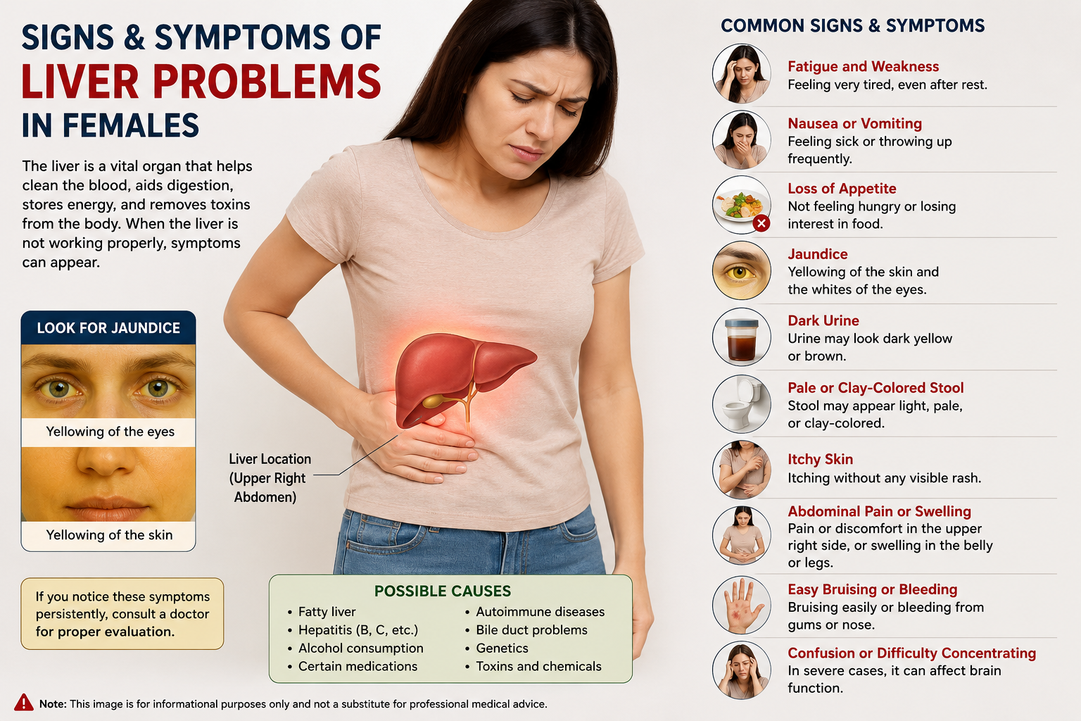 Liver Problem Symptoms in Females